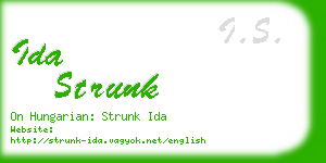 ida strunk business card